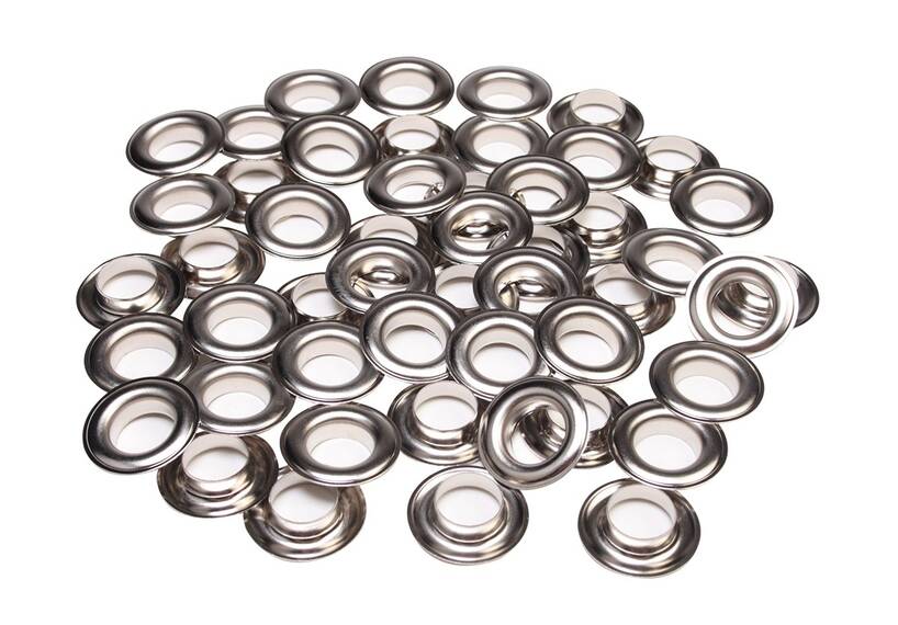 Set ESVO eyelets Ø 16 mm nickel plated, 50 pieces