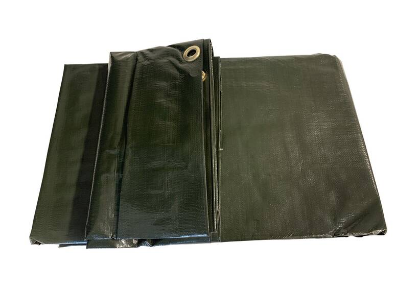 Thick tarpaulin sheet, 300x400cm, green, heavy duty