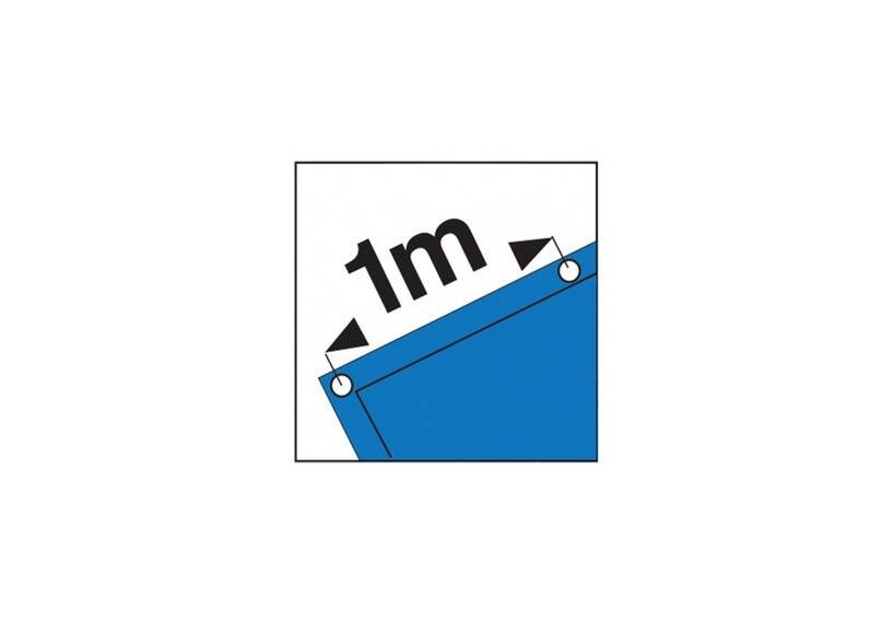 Gewebeplane mit Ösen, weiß, 200 x 300 cm, 240 UV, wasserdicht, wetterfest