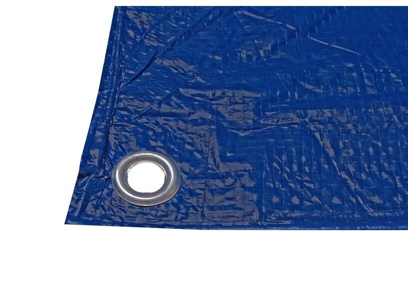 Afdekzeil, 800 x 1000 cm, blauw, met zeilringen, waterdicht, 100, economy