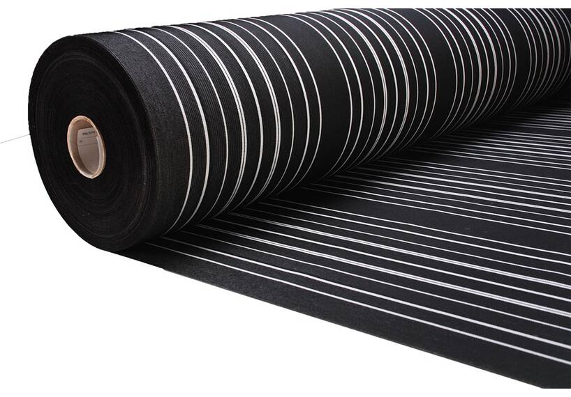 Sattler Markisenstoff 295 Gr./M² 120 cm, schwarz/silber 405