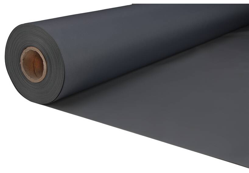 Polyester Stoff, flammhemmend, wasserdicht, UV-beständig, anthrazitgrau, 265 gr/m², 150 cm