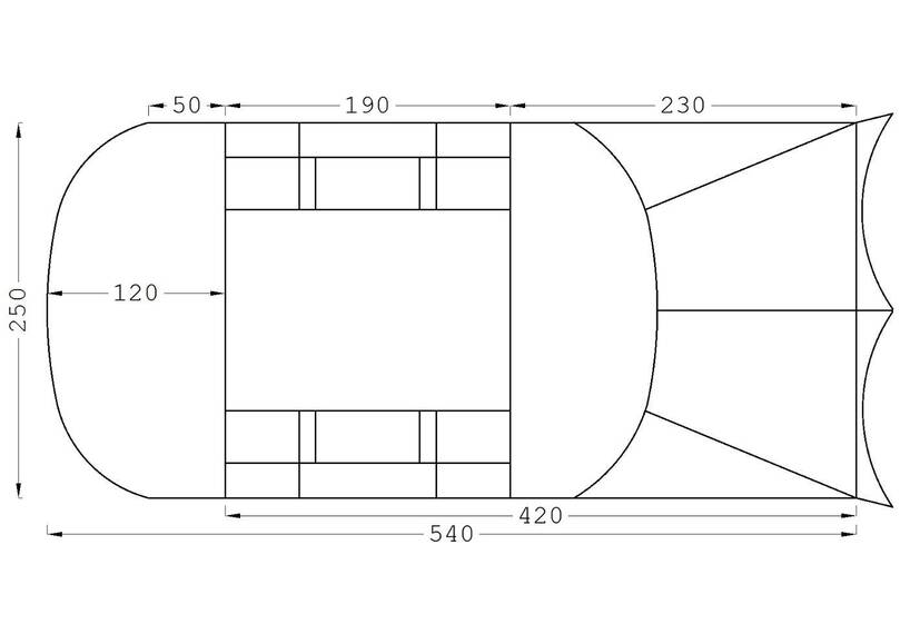 Tunneltent Sahara 250 katoen